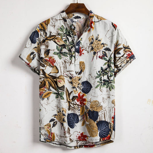 Contrast color printing shirt for men