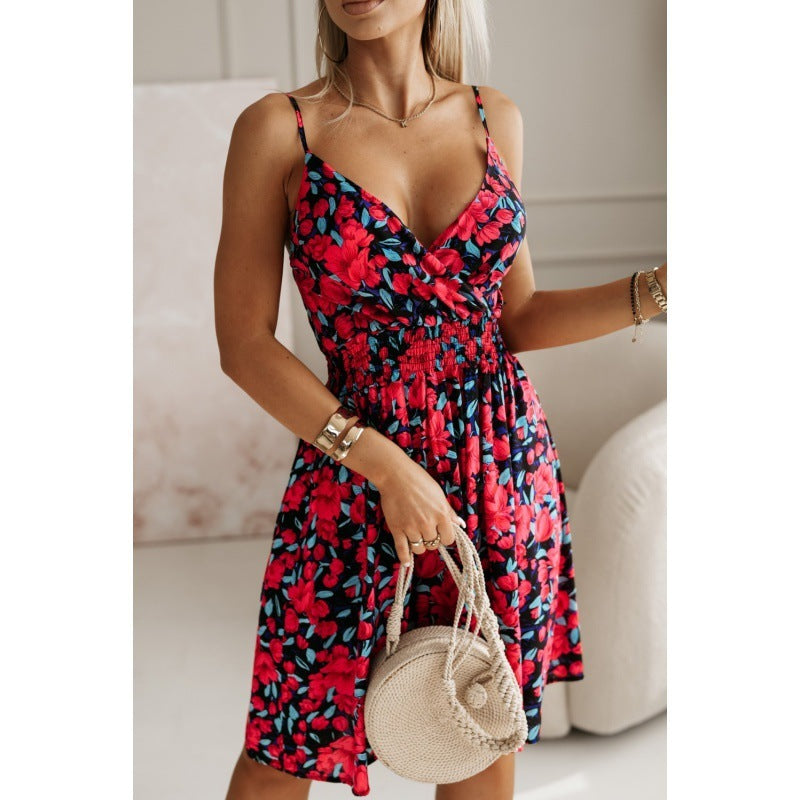 Flowers Print Summer Dress