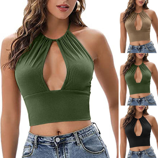 Camisole Halter Vest Women Summer  Hollow Tops