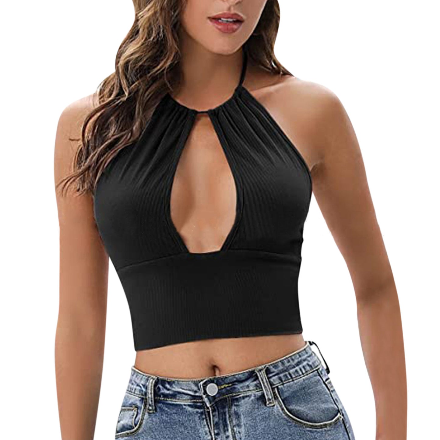 Camisole Halter Vest Women Summer  Hollow Tops